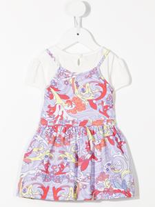 versacekids Versace Kids T-shirtjurk met bloemenprint - Paars
