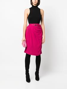 christiandiorpre-owned Christian Dior Pre-Owned 2010 gedrapeerde rok met ceintuur - Roze