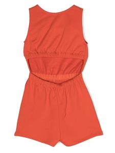 Chloé Kids Playsuit met logoprint - Oranje