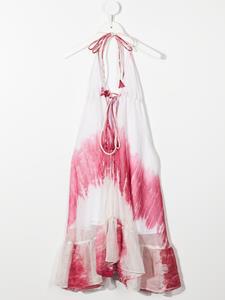 Little Bambah Maxi-jurk met tie-dye print - Wit
