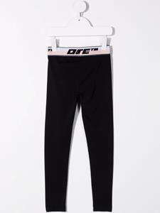 Off-White Kids Legging met logoband - Zwart