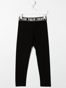 philipppleinjunior Philipp Plein Junior Legging met logoband - Zwart