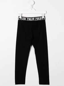 Philipp Plein Junior Legging met logoband - Zwart