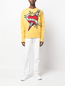 philippplein Philipp Plein Intarsia trui - Geel