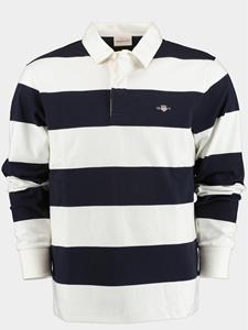 Gant Langarm-Poloshirt Shield Heavy Rugger mit Blockstreifen