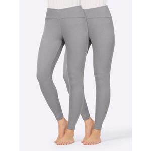 Wäschepur Dames Legging steengrijs Größe