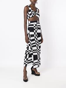 amirslama Amir Slama Midi-rok met geometrische print - Zwart