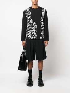 Comme Des Garçons Homme Plus Trui met print - Zwart