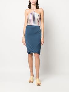 missonipre-owned Missoni Pre-Owned 2000s knielange wikkelrok - Blauw