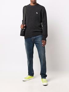 maisonkitsuné Maison Kitsuné Trui met geborduurd logo - Grijs
