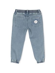 Jeans met logoprint - Blauw