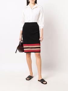 saintlaurentpre-owned Saint Laurent Pre-Owned 2000s gestreepte rok - Zwart