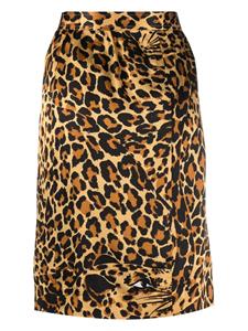 saintlaurentpre-owned Saint Laurent Pre-Owned High waist rok - Bruin
