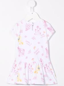 Monnalisa T-shirtjurk met korte mouwen - Wit