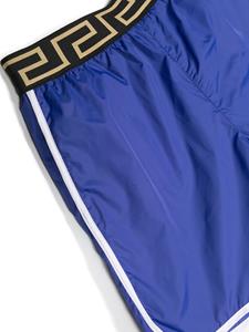 versacekids Versace Kids Zwembroek met Greca tailleband - Blauw