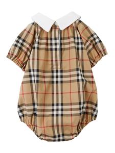 burberrykids Burberry Kids Geruite romper - Bruin