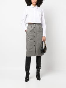 saintlaurentpre-owned Saint Laurent Pre-Owned Geruite rok - Beige