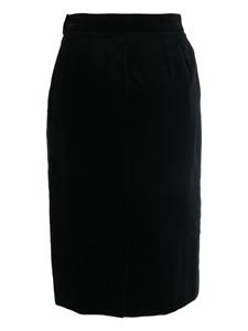 saintlaurentpre-owned Saint Laurent Pre-Owned 1990s high waist kokerrok - Zwart