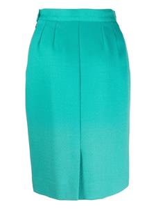 saintlaurentpre-owned Saint Laurent Pre-Owned 1980s high waist kokerrok - Groen
