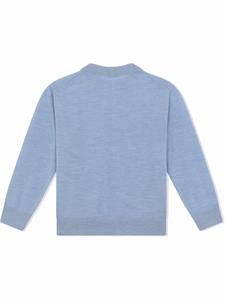 dolce&gabbanakids Dolce & Gabbana Kids Kasjmier trui met logo - Blauw