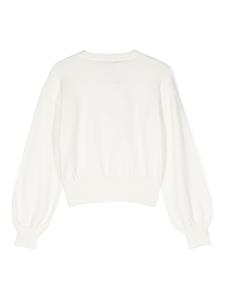 twinsetkids TWINSET Kids Trui met logo-plakkaat - Wit