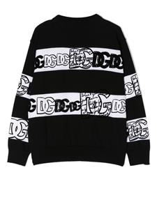 dolce&gabbanakids Dolce & Gabbana Kids Intarsia trui - Zwart