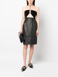 saintlaurentpre-owned Saint Laurent Pre-Owned 1980s kokerrok met stippen - Grijs