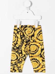 versacekids Versace Kids Barocco Baby katoenen legging - Zwart