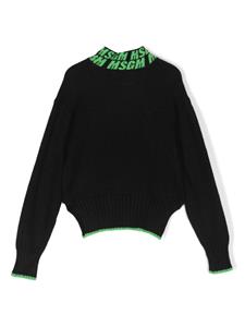 msgmkids MSGM Kids Intarsia trui - Zwart