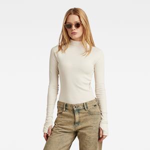 G-Star RAW Langarmshirt Slim Rib Mock L/S WMN (1-tlg)