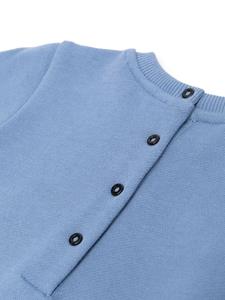balmainkids Balmain Kids Katoenen babypakje, muts en slabbetje met geborduurd logo - Blauw