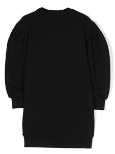 msgmkids MSGM Kids Sweaterjurk verfraaid met logo - Zwart