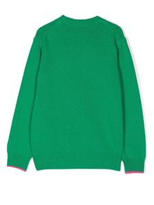 mc2saintbarthkids MC2 Saint Barth Kids Hoodie met geborduurde tekst - Groen