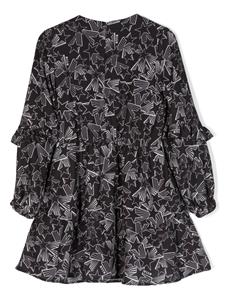 msgmkids MSGM Kids Jurk met logoprint - Zwart