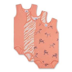 Sanetta Bodysuit mouwloos 3-pack roze
