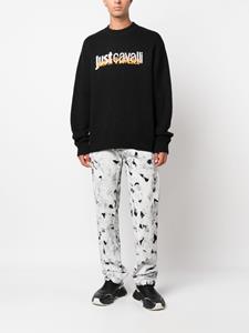 justcavalli Just Cavalli Trui met intarsia logo - Zwart