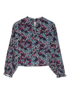 Shirt met bloemenprint - Blauw