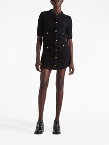 Prada Button-up bouclé mini-rok - Zwart