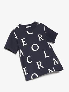 monclerenfant Moncler Enfant T-shirt met logoprint - Blauw