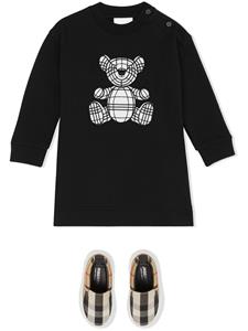 burberrykids Burberry Kids Sweaterjurk met borduurwerk - Zwart