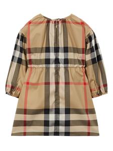 burberrykids Burberry Kids Jurk met ronde hals - Bruin