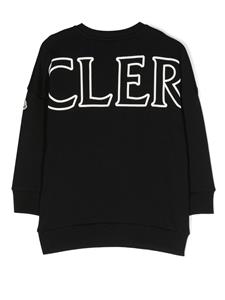 monclerenfant Moncler Enfant Sweaterjurk met logoprint - Zwart