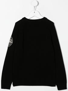 stoneislandjunior Stone Island Junior Trui met geborduurd logo - Zwart