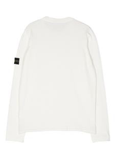 stoneislandjunior Stone Island Junior Trui met logopatch - Wit