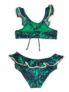 ZIMMERMANN Kids Bikini met paisley-print - Blauw