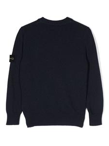 stoneislandjunior Stone Island Junior Trui met Compass-logopatch - Blauw