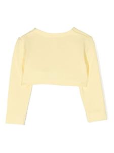 Monnalisa Vest met logo van stras - Geel