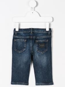 dolce&gabbanakids Dolce & Gabbana Kids Jeans met vijf zakken - Blauw