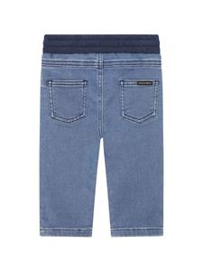 dolce&gabbanakids Dolce & Gabbana Kids Jeans met trekkoord - Blauw
