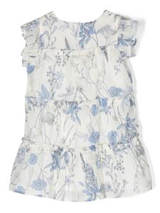 missblumarine Miss Blumarine Jurk met bloemenprint - Beige